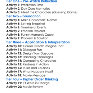 Daddy Day Care 2003 Worksheet Activity Booklet