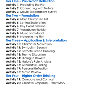 Dance Of Nature 1991 Worksheet Activity Booklet