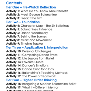 Dancing For Mr B Six Balanchine Ballerinas 1989 Worksheet Activity Booklet