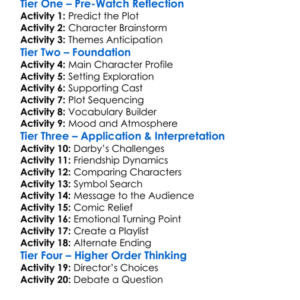 Darby And The Dead 2022 Worksheet Activity Booklet
