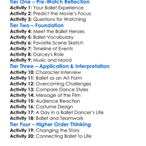 Darceys Ballet Heroes 2015 Worksheet Activity Booklet