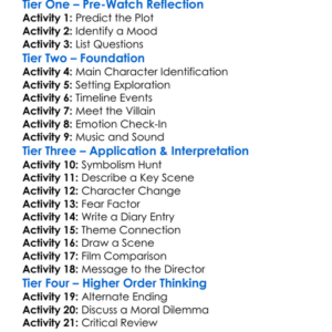 Dark Silence 2016 Worksheet Activity Booklet