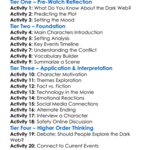 Dark Web 2017 Worksheet Activity Booklet