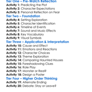 Darkness Rising 2017 Worksheet Activity Booklet