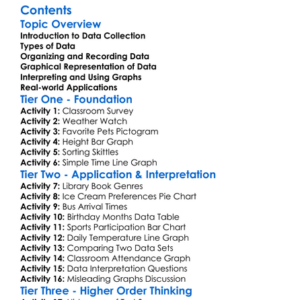 Data Collection And Graphical Representation Worksheet Activity Booklet