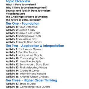 Data Journalism Worksheet Activity Booklet