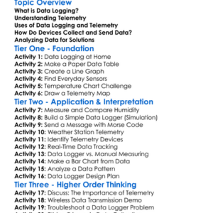 Data Logging And Telemetry Worksheet Activity Booklet