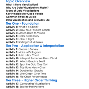 Data Visualization Principles Worksheet Activity Booklet