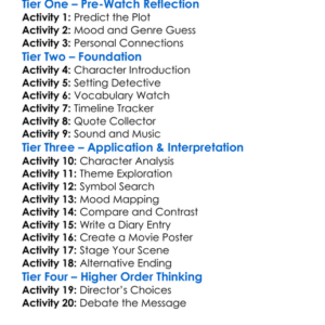 Dead Bride 2025 Worksheet Activity Booklet
