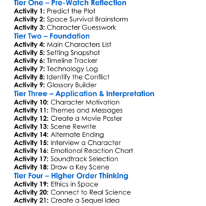 Dead Space Aftermath 2011 Worksheet Activity Booklet