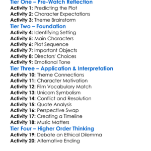 Death Of A Unicorn 2025 Worksheet Activity Booklet