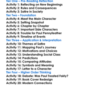 Decline And Fall Evelyn Waugh Worksheet Activity Booklet