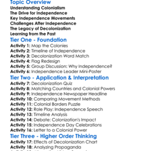 Decolonization In Africa And Asia Worksheet Activity Booklet