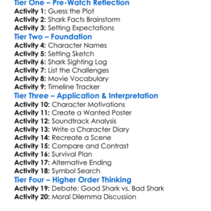 Deep Blue Sea 3 2020 Worksheet Activity Booklet