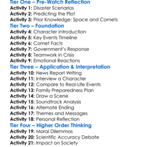 Deep Impact 1998 Worksheet Activity Booklet