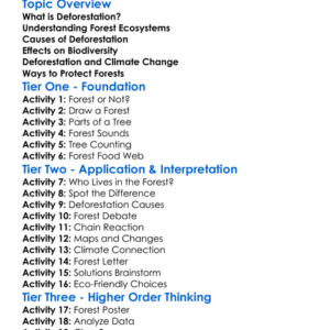Deforestation And Forest Ecosystems Worksheet Activity Booklet