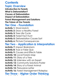 Deforestation And Forest Management Worksheet Activity Booklet