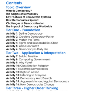 Democratization And The Spread Of Democracy Worksheet Activity Booklet