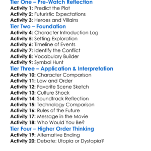 Demolition Man 1993 Worksheet Activity Booklet