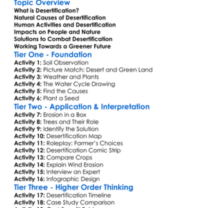 Desertification Causes And Solutions Worksheet Activity Booklet