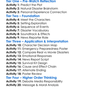 Destruction Los Angeles 2020 Worksheet Activity Booklet