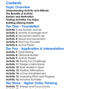 Developing Positive Attitudes Towards Activity Worksheet Activity Booklet