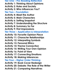 Diary Of A Bad Year Jm Coetzee Worksheet Activity Booklet