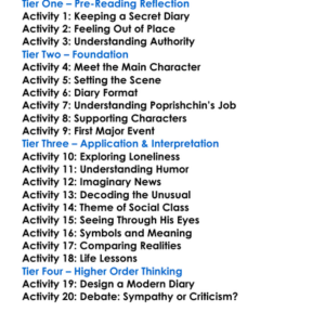 Diary Of A Madman Nikolai Gogol Worksheet Activity Booklet