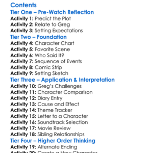 Diary Of A Wimpy Kid The Last Straw 2025 Worksheet Activity Booklet