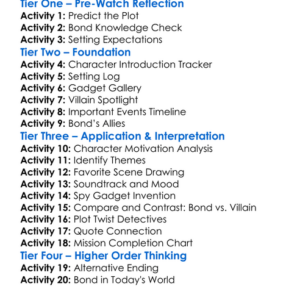 Die Another Day 2002 Worksheet Activity Booklet