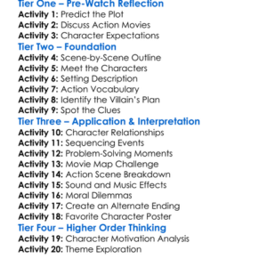 Die Hard With A Vengeance 1995 Worksheet Activity Booklet