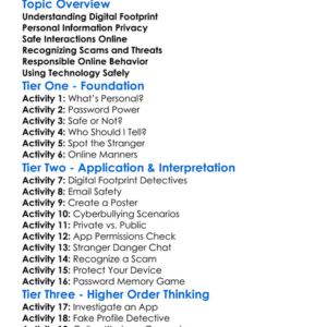 Digital And Online Safety Worksheet Activity Booklet