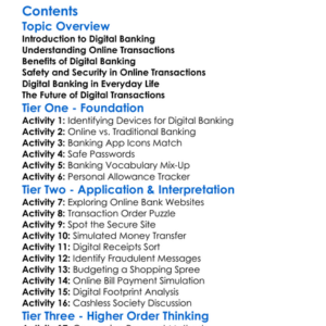Digital Banking And Online Transactions Worksheet Activity Booklet