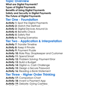 Digital Payments Worksheet Activity Booklet