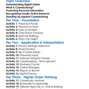 Digital Safety And Cyberbullying Worksheet Activity Booklet