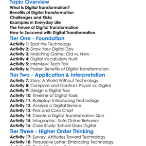 Digital Transformation Worksheet Activity Booklet