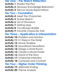 Dinosaur Hotel Ii 2022 Worksheet Activity Booklet