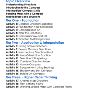 Direction And Compass Use Worksheet Activity Booklet