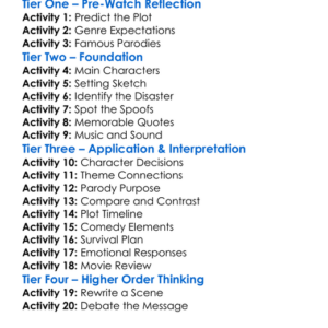 Disaster Movie 2008 Worksheet Activity Booklet