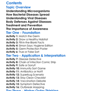 Diseases Caused By Bacteria And Viruses Worksheet Activity Booklet