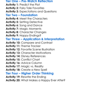 Disenchanted Worksheet Activity Booklet