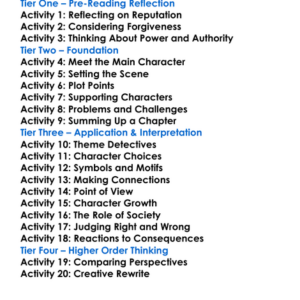 Disgrace Jm Coetzee Worksheet Activity Booklet