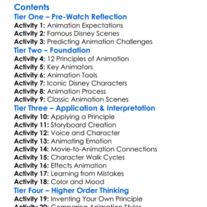 Disney Animation The Illusion Of Life 1981 Worksheet Activity Booklet