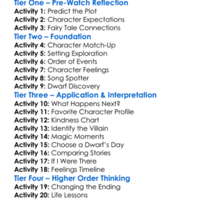 Disneys Snow White Worksheet Activity Booklet