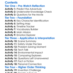 Dive Dive Dive With Robert Llewellyn 2010 Worksheet Activity Booklet