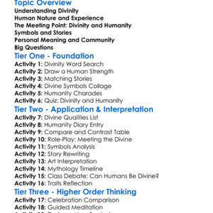 Divinity And Humanity Worksheet Activity Booklet