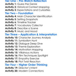 Django Unchained 2012 Worksheet Activity Booklet
