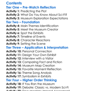 Doctor On Display The Museum Of Classic Sci-Fi 2022 Worksheet Activity Booklet