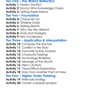 Doctor Who The Next Doctor 2008 Worksheet Activity Booklet