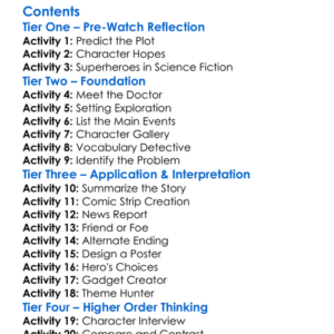 Doctor Who The Return Of Doctor Mysterio 2016 Worksheet Activity Booklet